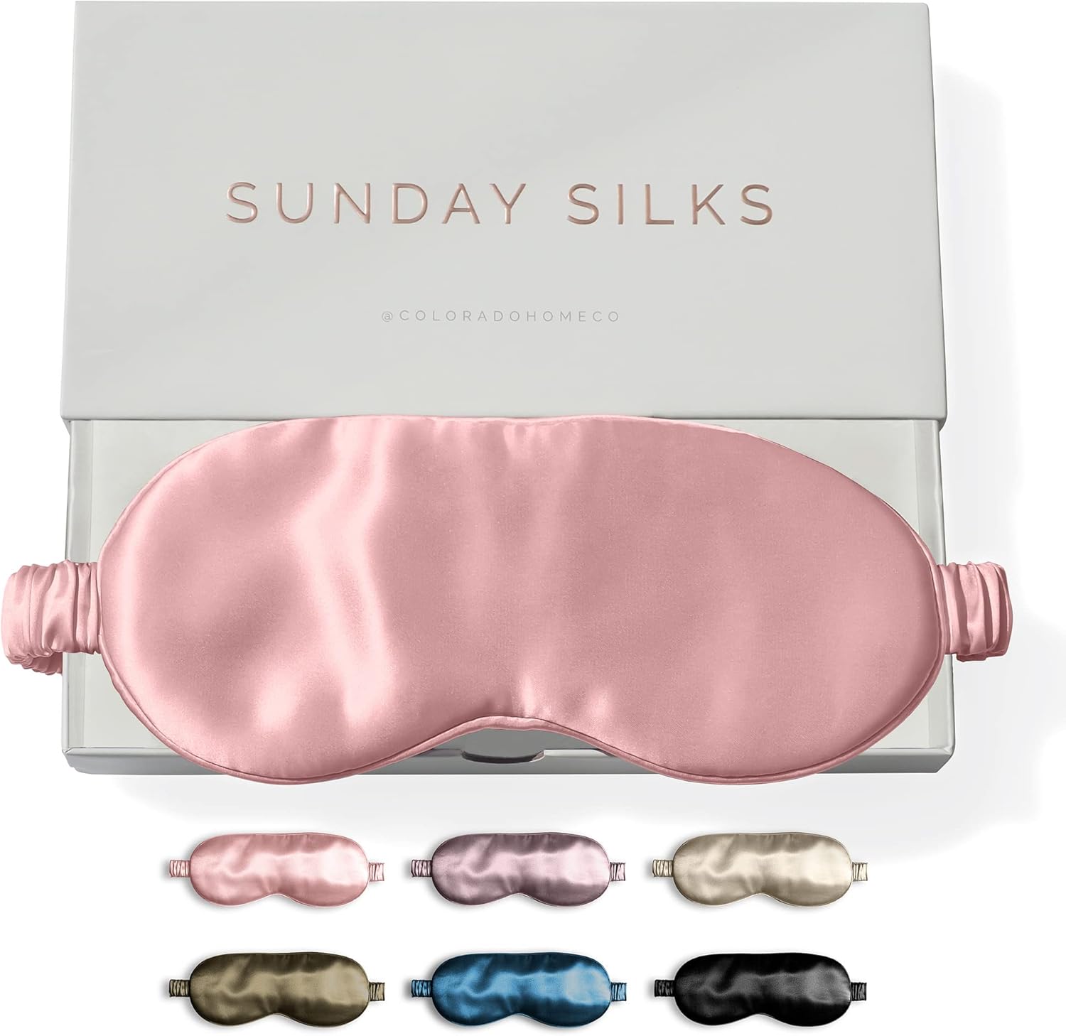 Color Pink SUNDAYSILKS™ Exclusive Mulberry Silk Sleep Mask | Soft Eye Covers, Blackout Sleeping Mask for Women & Men | Silk Eye Mask for Sleep, Travel, and Relaxation | Antifaz para Dormir [Pink Quartz]